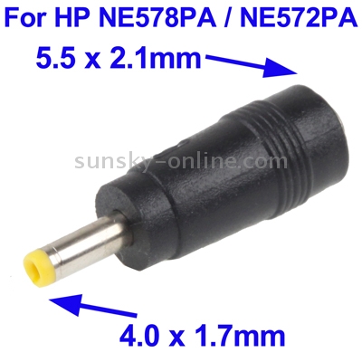 4,0 х 1,7 mm Adapter für HP NE578PA / NE572PA 4,0 х 1,7 mm Adapter für HP NE578PA / NE572PA
