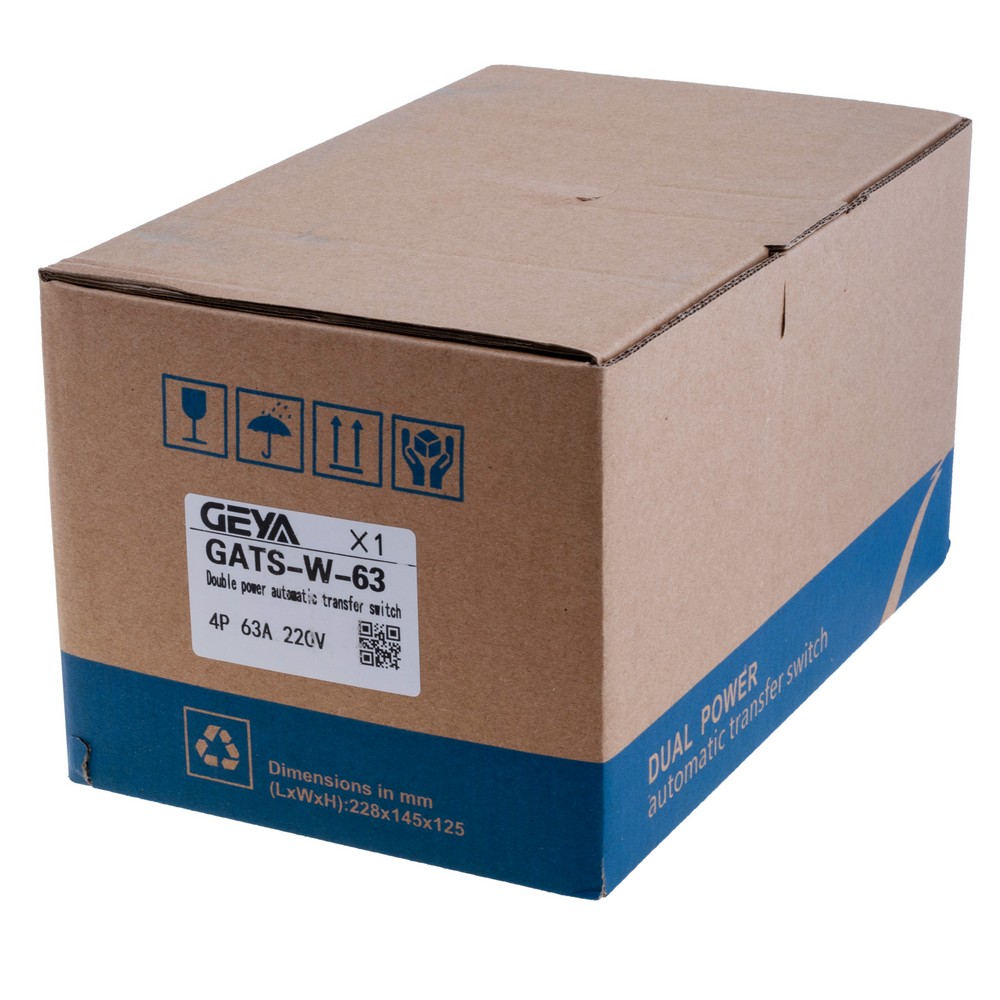 4P Автоматичний перемикач джерела живлення 63A, АВР, GATS-W-63-4P 220V 63A