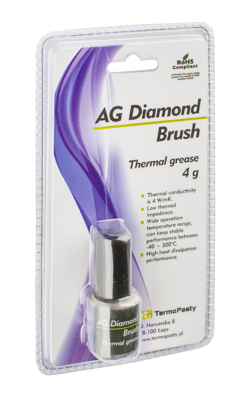 Wärmeleitpaste mit Diamantpulver 4W/mK AG Diamond Brush 4g Wärmeleitpaste mit Diamantpulver 4W/mK AG Diamond Brush 4g
