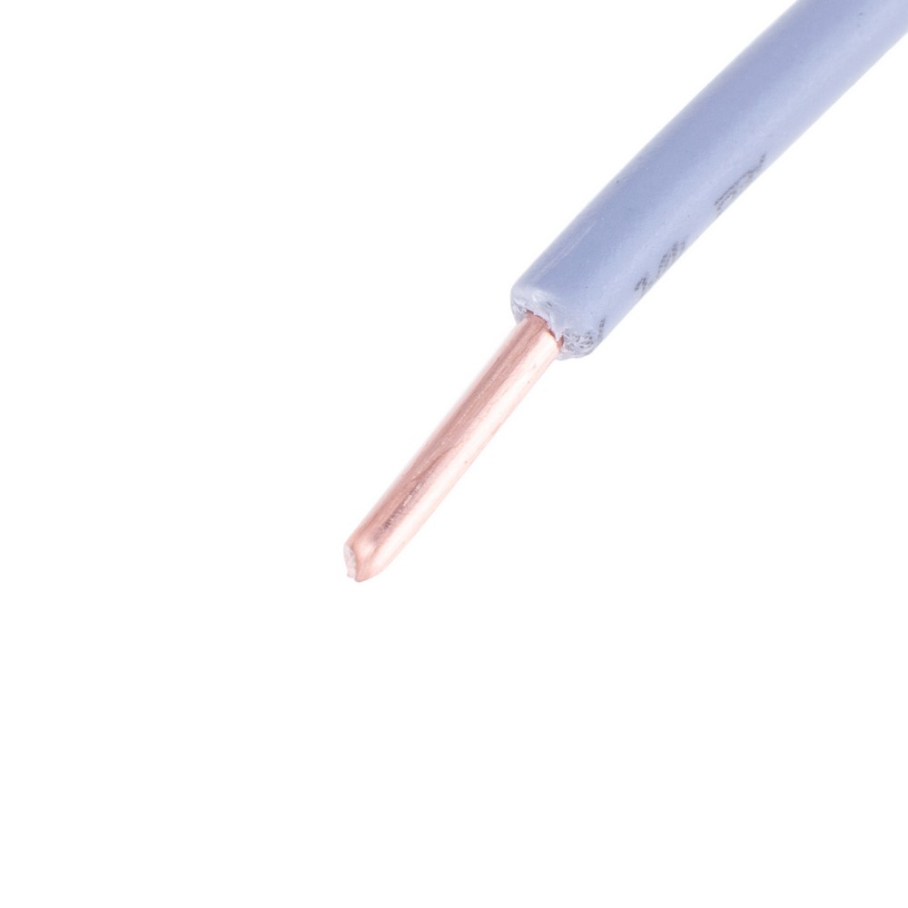 Провід одножильний 2.5mm² (14AWG, 1xD2.25mm) сірий