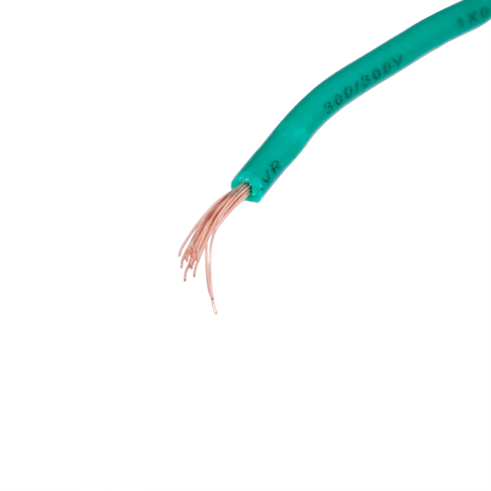 Провод многожильный 0.3mm2 (22AWG/16xD0.15мм, медь, PVC), зеленый