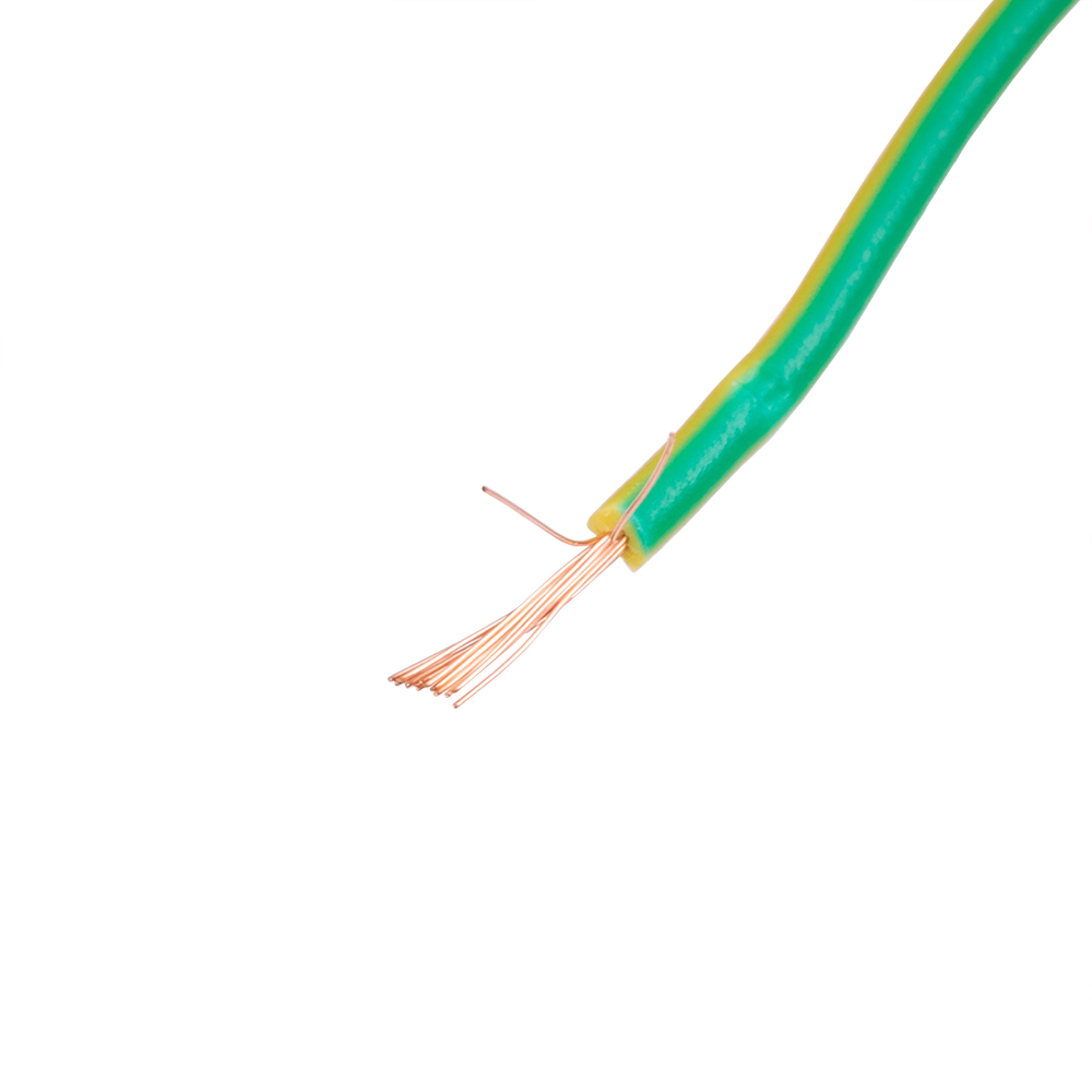 Провод многожильный 0.3mm2 (22AWG/16xD0.15мм, медь, PVC), желто-зеленый