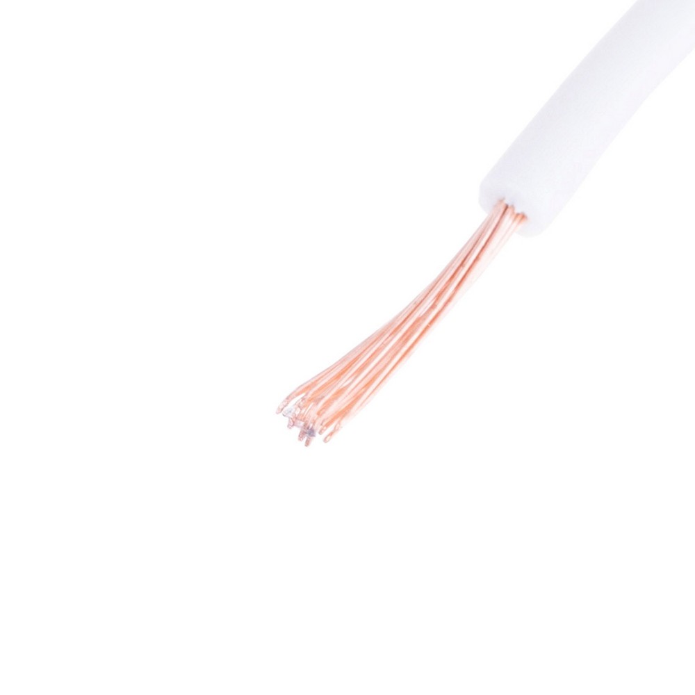 Провід багатожильний 0.3mm² (22AWG, 16xD0.15mm) білий Провід багатожильний 0.3mm² (22AWG, 16xD0.15mm) білий