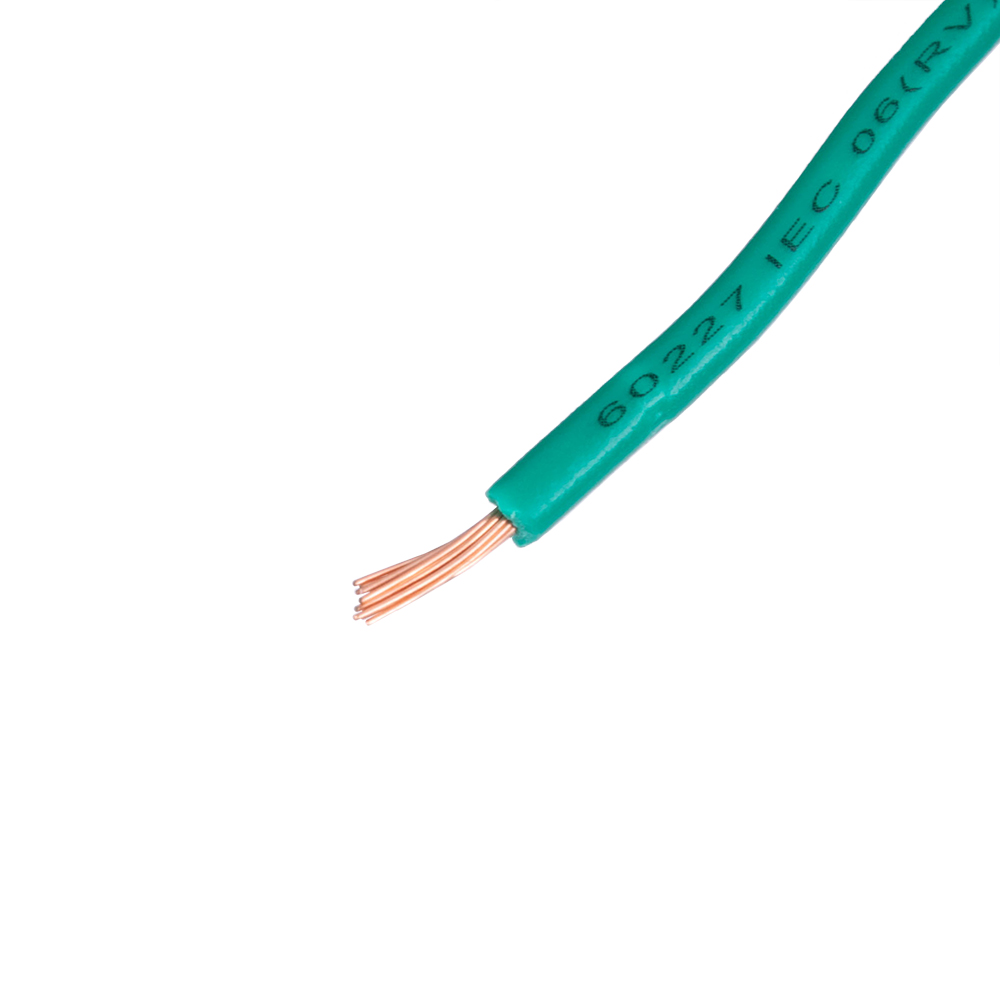 Провод многожильный 0.5mm2 (20AWG/16xD0.20мм, медь, PVC), зеленый