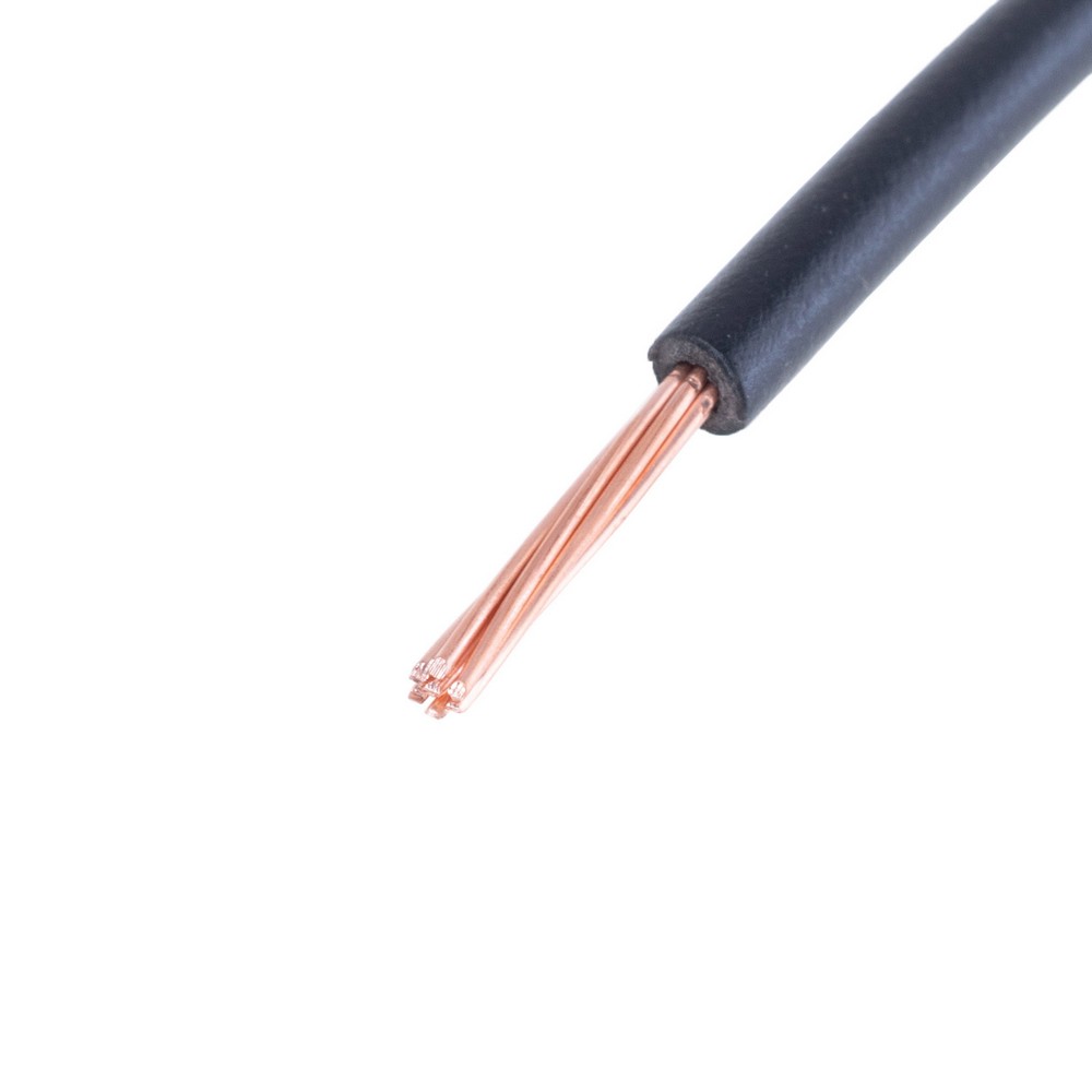 Провід багатожильний 0.75mm² (19AWG, 7xD0.37mm) чорний Провід багатожильний 0.75mm² (19AWG, 7xD0.37mm) чорний