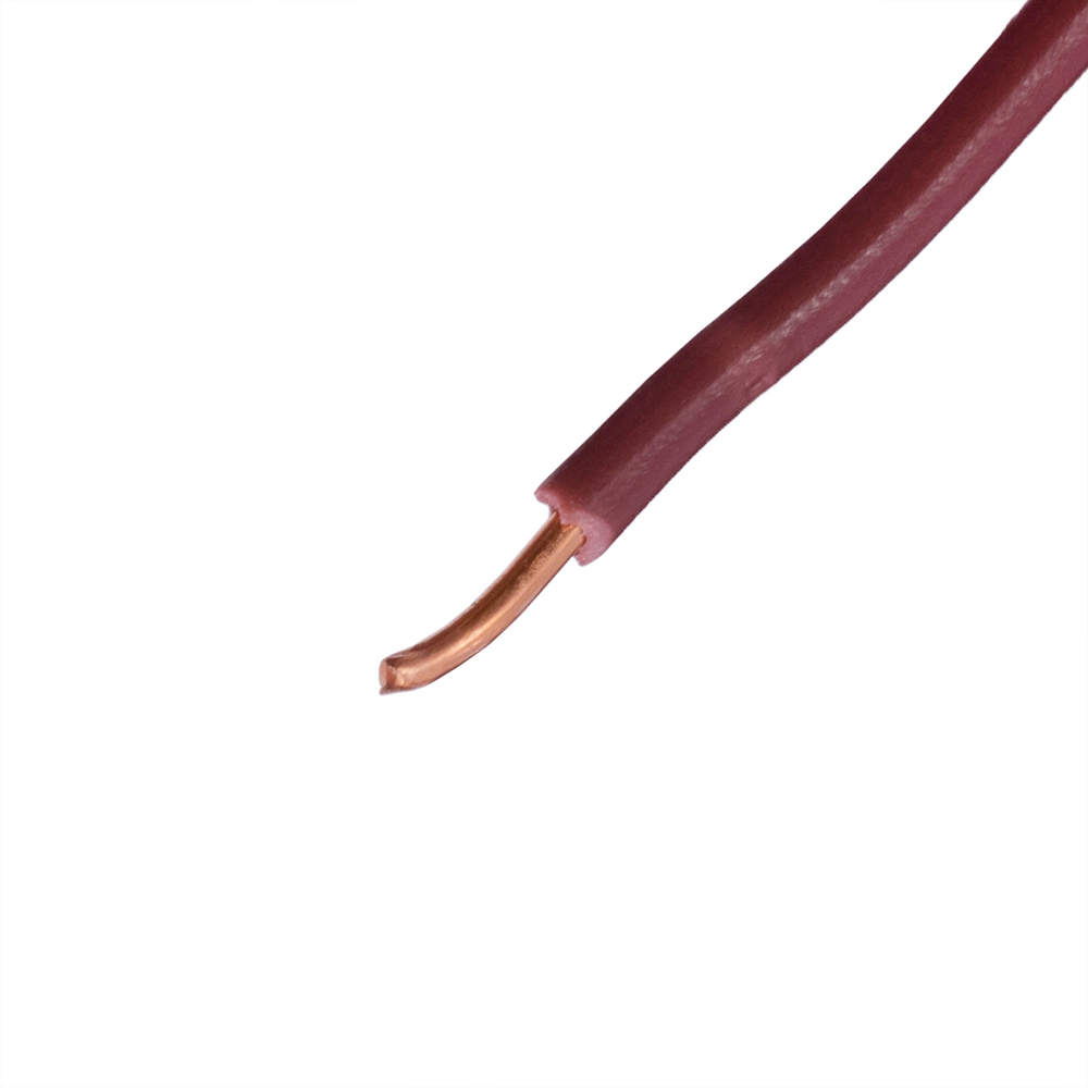 Провод монолитный 0.75mm2 (19AWG/D0.80мм, медь, PVC), коричневый