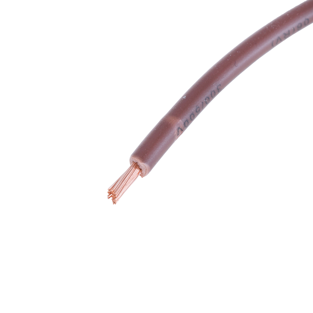 Провод многожильный 1мм2 (32xD0,20мм, медь) коричневый, PVC (RV1-32/0.20-CU-BR)