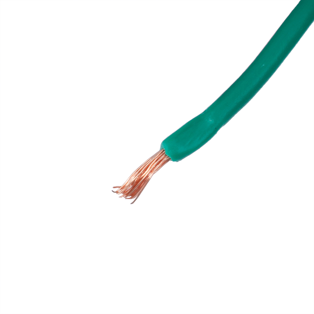 Провод многожильный 0.75mm2 (19AWG/24xD0.20мм, медь, PVC), зеленый