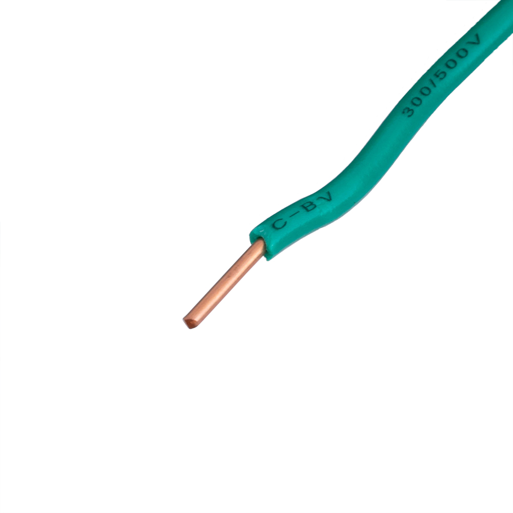 Провод монолитный 0.75mm2 (19AWG/D0.80мм, медь, PVC), зеленый