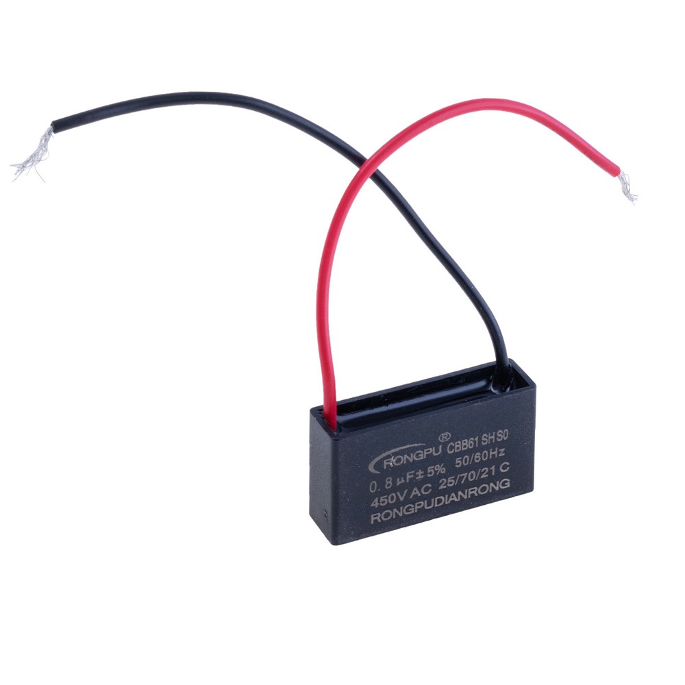 0,8uF 450VAC ±5% CBB61 36х14х30мм, конденсатор пусковий RONGPU 0,8uF 450VAC ±5% CBB61 36х14х30мм, конденсатор пусковий RONGPU