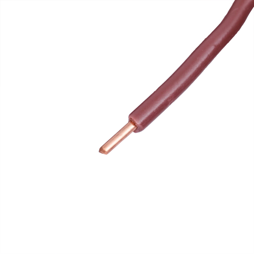 Провод монолитный 1.0mm2 (18AWG/D1.13мм, медь, PVC), коричневый