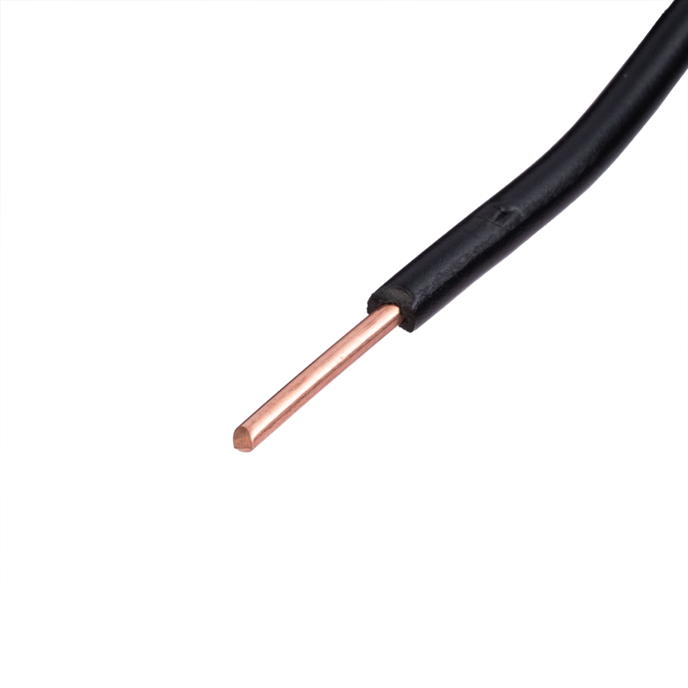 Провод монолитный 1.0mm2 (18AWG/D1.13мм, медь, PVC), черный