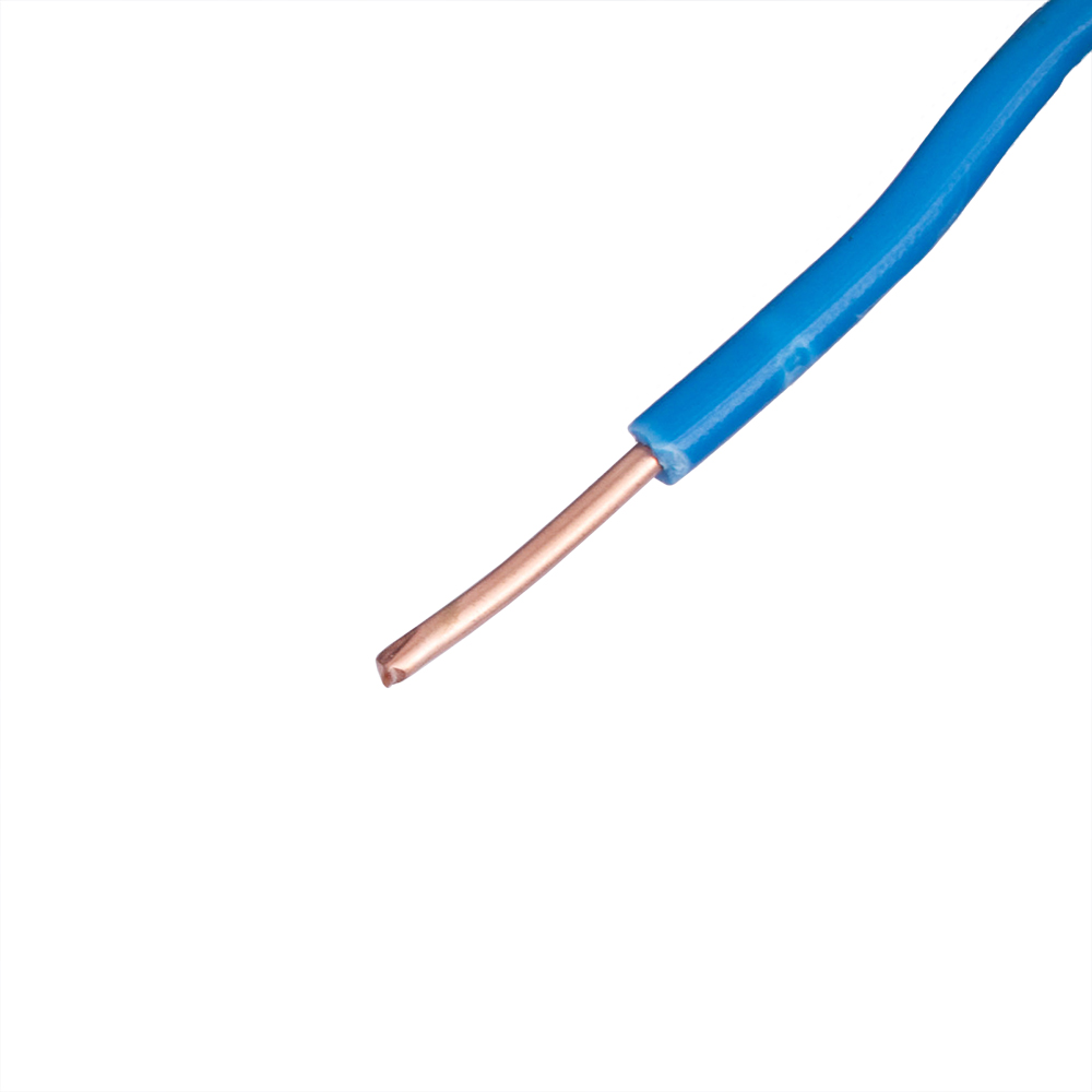 Провод монолитный 1.0mm2 (18AWG/D1.13мм, медь, PVC), синий