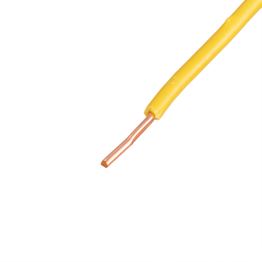 Провод монолитный 1.0mm2 (18AWG/D1.13мм, медь, PVC), желтый