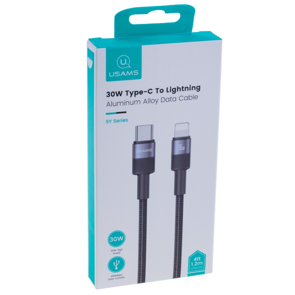 SJ729 30W Aluminum Alloy Data Cable Type-C To Lightning - SY Series 1.2m (SJ729USB01 Tarnish – USAMS) SJ729 30W Aluminum Alloy Data Cable Type-C To Lightning - SY Series 1.2m (SJ729USB01 Tarnish – USAMS)