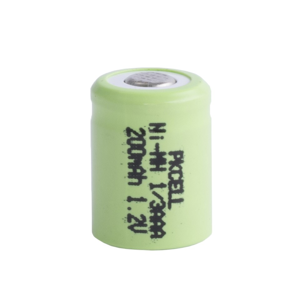 Аккумулятор "1/3AAA" 200 mAh - PKCELL (NI-MH 1/3AAA200mah 1.2v flat cap)