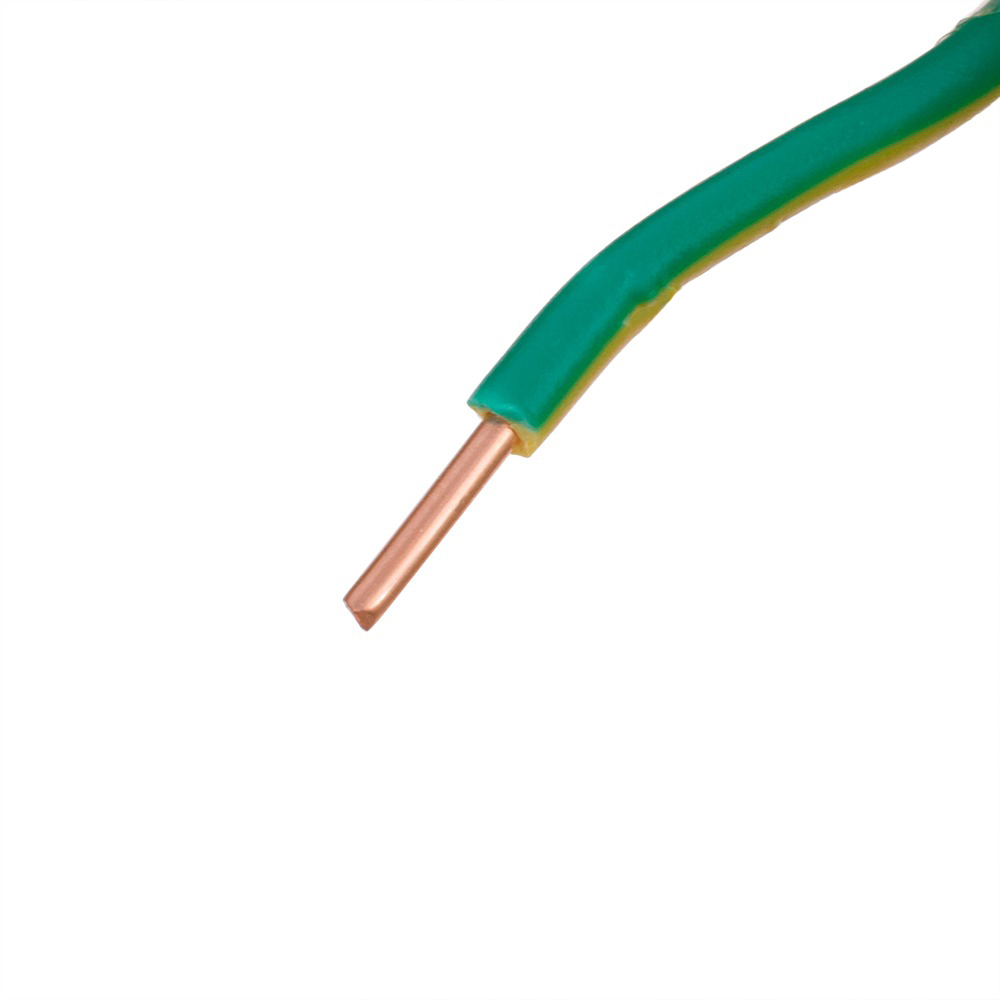 Провод монолитный 1.5mm2 (16AWG/D1.38мм, медь, PVC), желто-зеленый