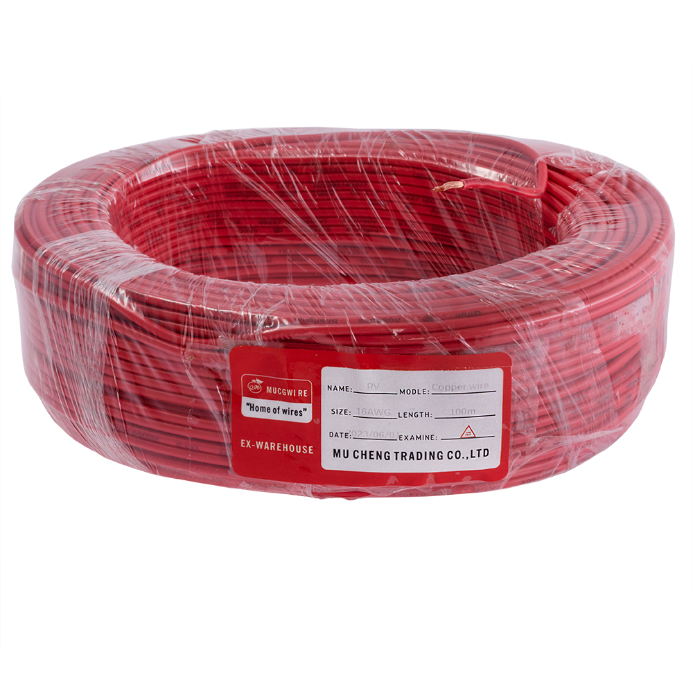 Провод многожильный 1.5mm2 (16AWG/48xD0.20мм, медь, PVC), красный