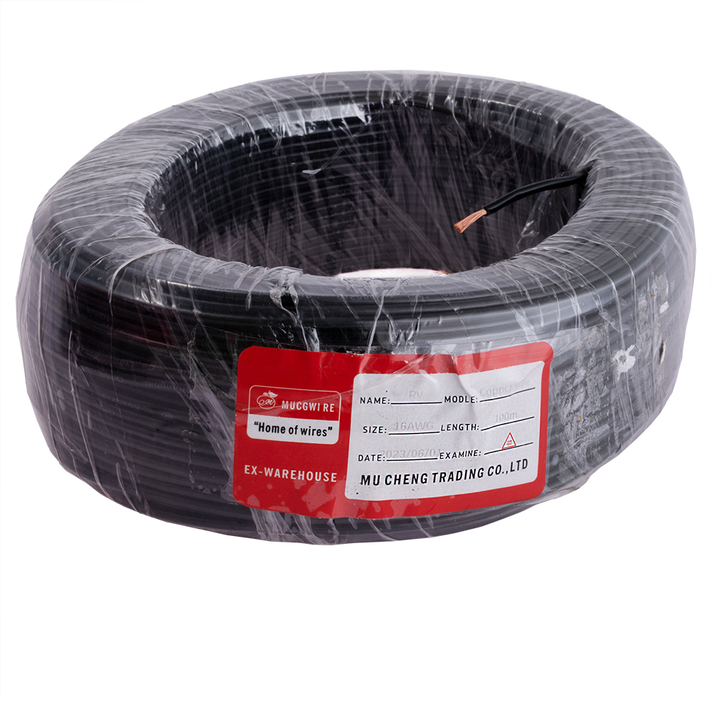 Провод многожильный 1.5mm2 (16AWG/48xD0.20мм, медь, PVC), черный