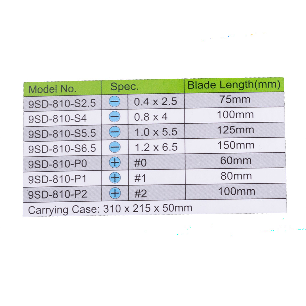 Набор отверток 1000 В Pro'sKit SD-8012