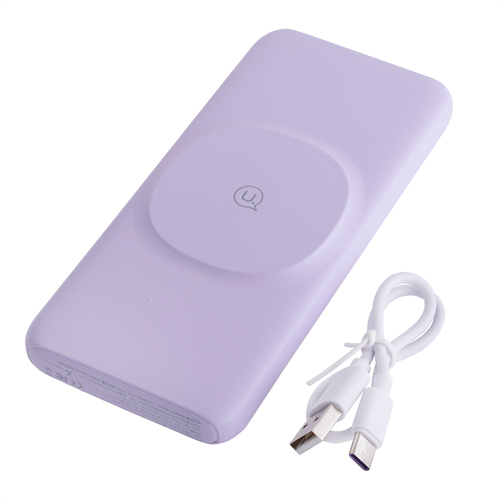 Power Bank 10000mAh 37Wh (Rated Capacity: 6000mAh) US-CD171 PB62 QC3.0+PD 20W розовый (USAMS)