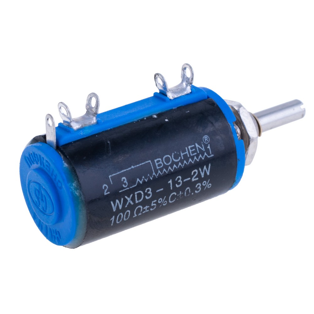Багатооборотний потенціометр дротовий 100 Ohm, WXD3-13-2W-100 Ohm