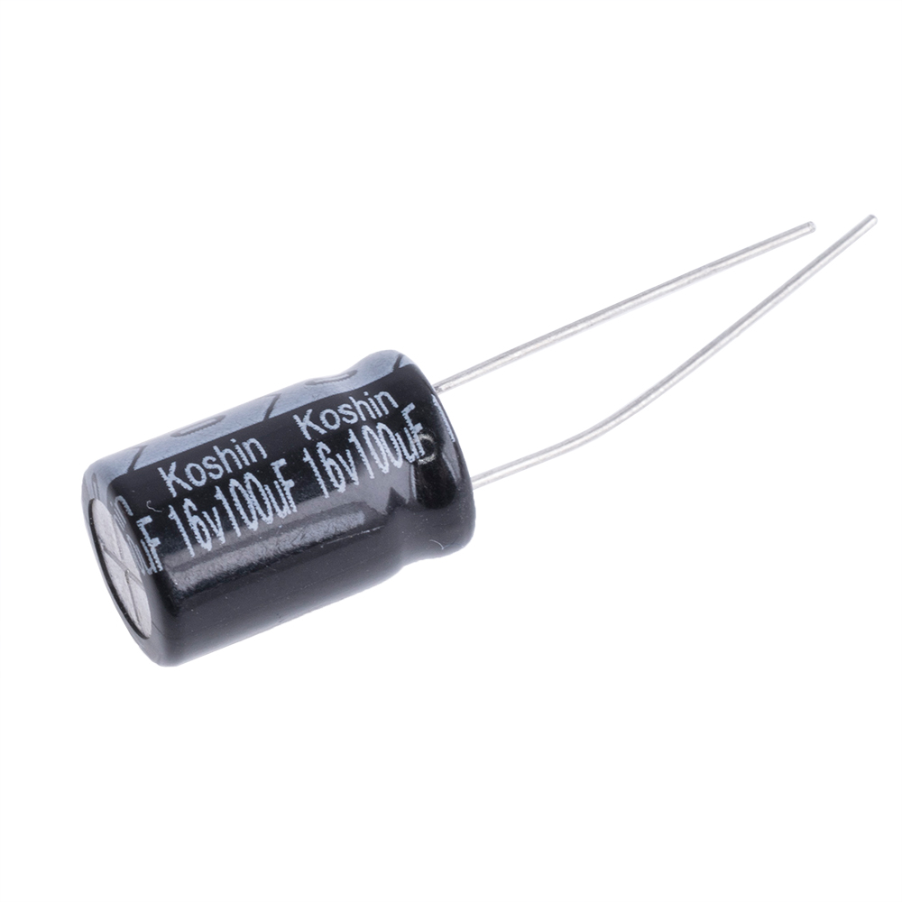 100uF 16V KZM 10x16mm (low imp.) (KZM-016V101MG160-Koshin) (Elektrolytkondensator niedrige Impedanz)