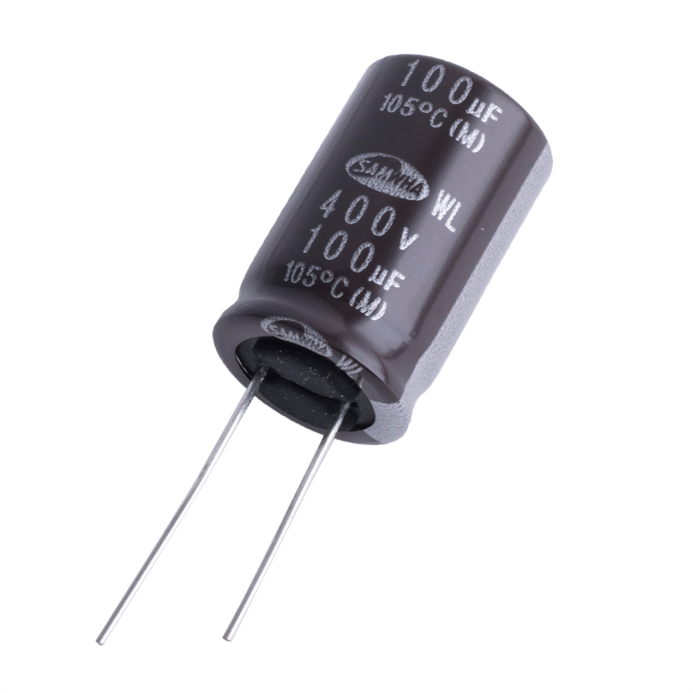 100uF 400V WL 18x29mm 105°C (WL2G107M18029PA-Samwha) (электролитический конденсатор низкоимпедансный)