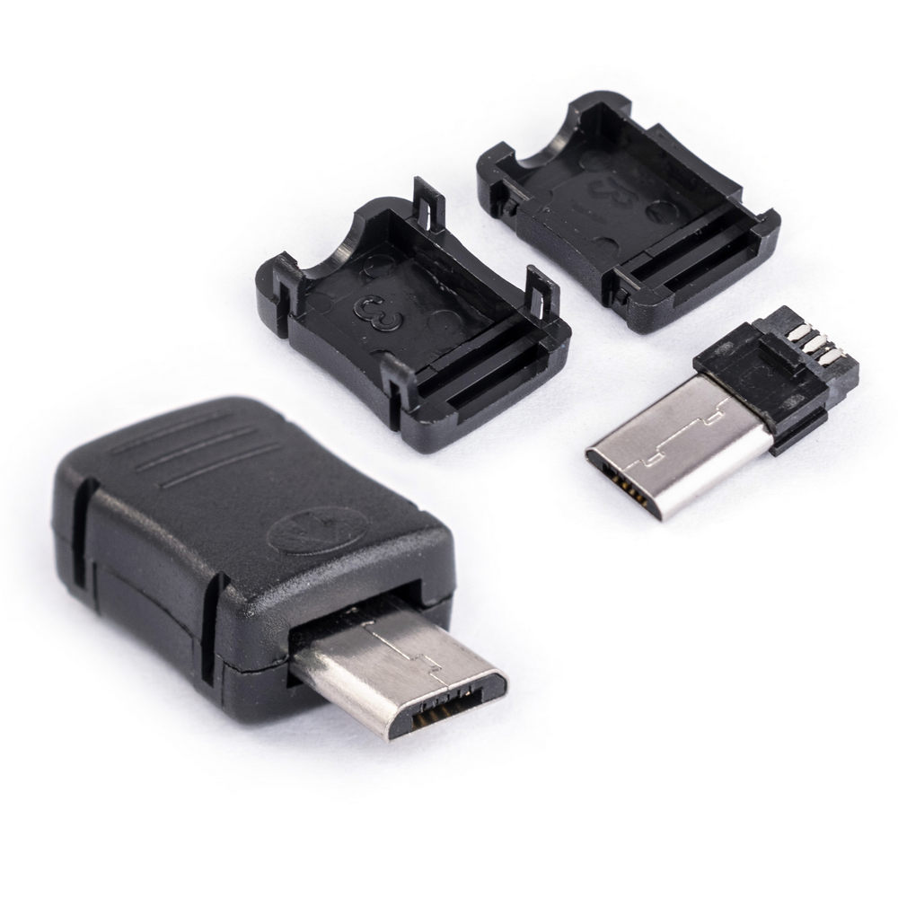 Micro-USB Typ B Stecker, 5-polig, mit Gehause