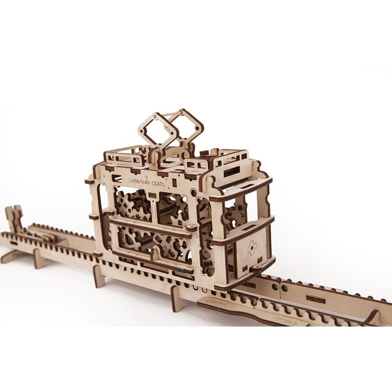 Mechanisches 3D-Puzzle "Modell Strassenbahn mit Schienen " Mechanisches 3D-Puzzle "Modell Strassenbahn mit Schienen "