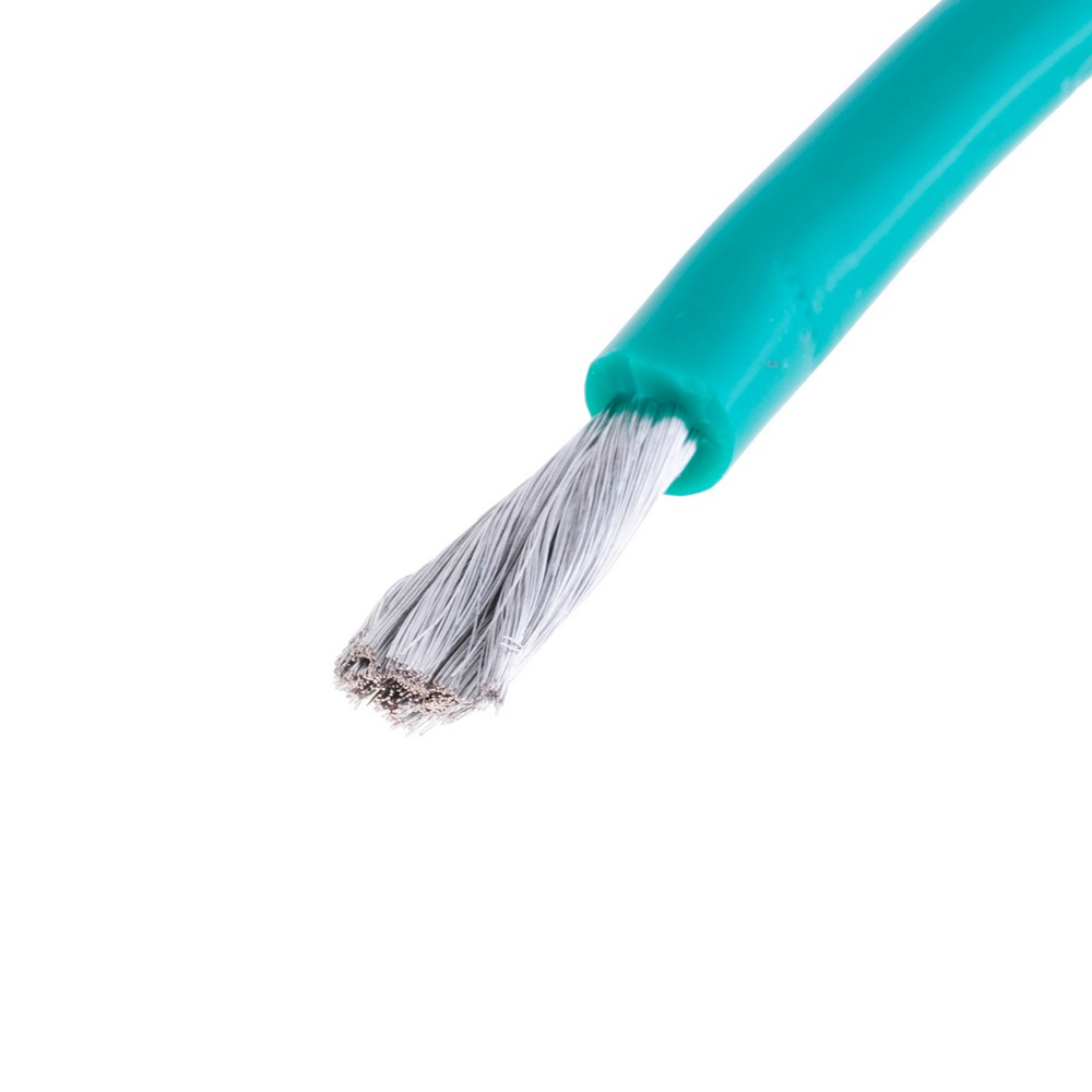 Силіконовий провід 10AWG (5.4mm²-1050/0.08TS) зелений Силіконовий провід 10AWG (5.4mm²-1050/0.08TS) зелений
