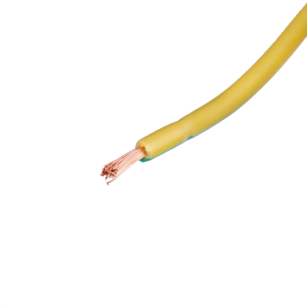 Провод многожильный 1.0mm2 (18AWG/32xD0.20мм, медь, PVC), желто-зеленый