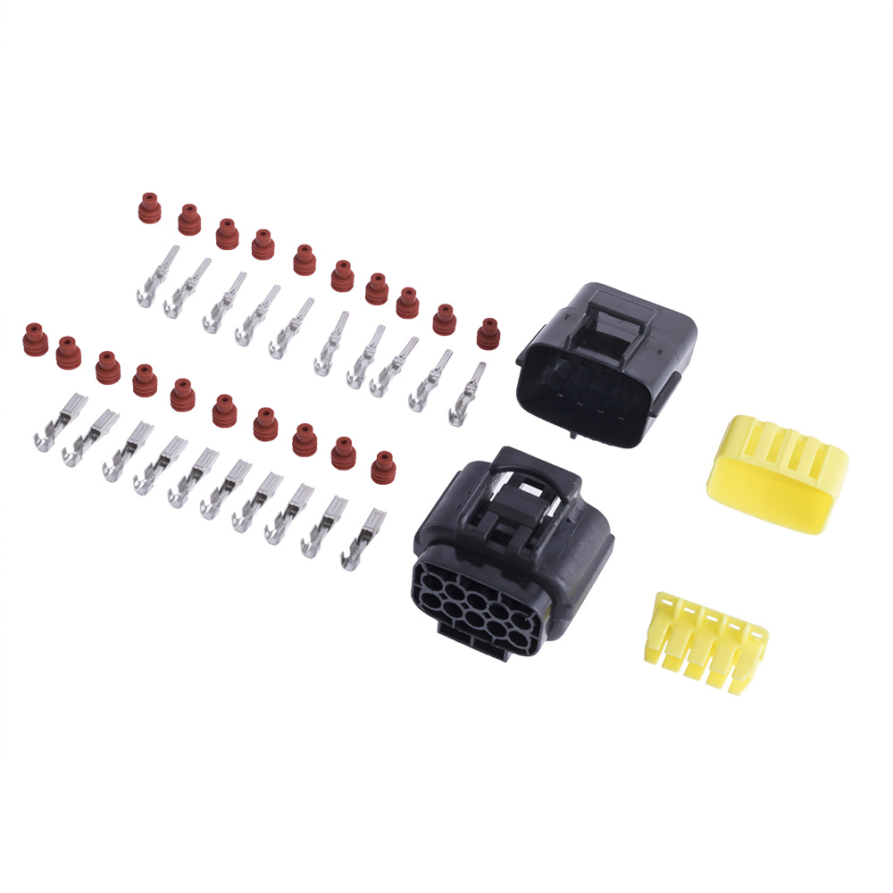 Комплект автомобильных 10pin разъемов Denso 1.8mm (174655-2 / 174657-2) c контактами и уплотнителями Комплект автомобильных 10pin разъемов Denso 1.8mm (174655-2 / 174657-2) c контактами и уплотнителями