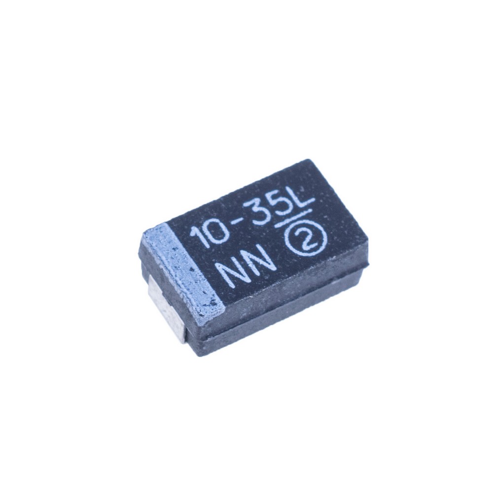 10uF 35V size-D 10% (293D106X9035D2TE3-Vishay) (Tantalkondensator SMD)