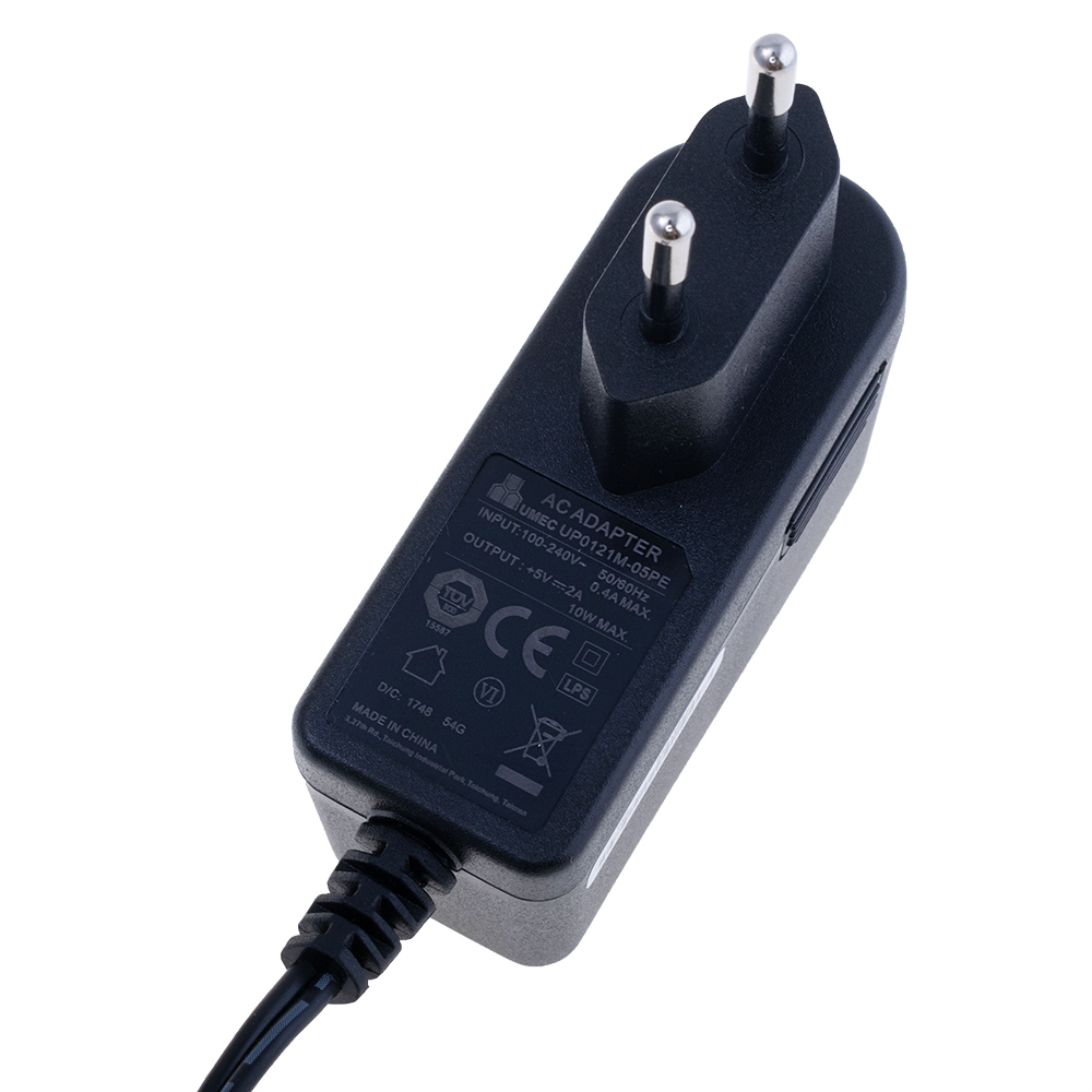 Блок живлення з вилкою 10W 5V/2A, роз'єм:2.5x5.5мм,UP0121M-05PE