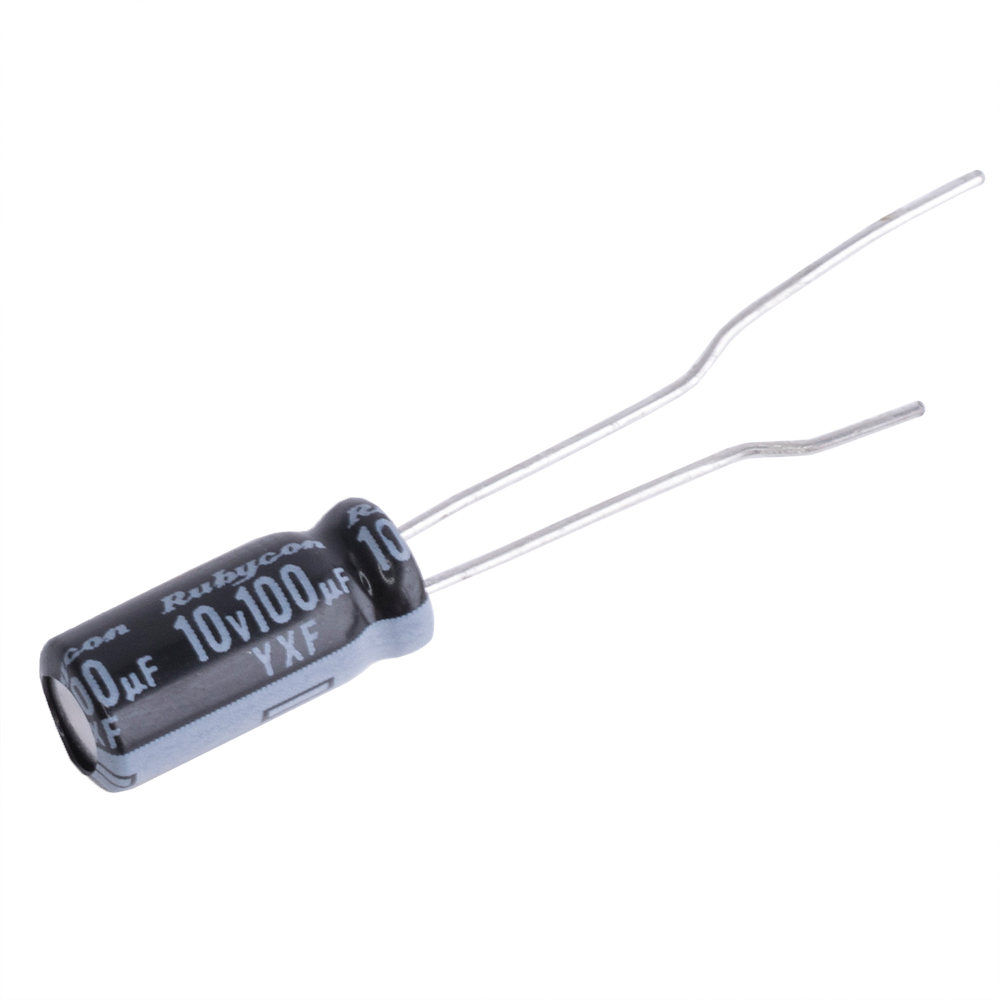 100uF 10V YXF 5x11mm 105°C (10YXF100MEFCT15X11-RUBYCON) (электролитический конденсатор) 100uF 10V YXF 5x11mm 105°C (10YXF100MEFCT15X11-RUBYCON) (электролитический конденсатор)