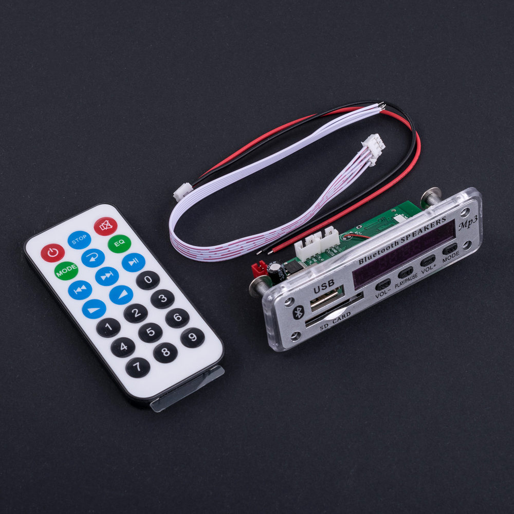MP3 модуль FM / USB / Mini USB / SD / Пульт дистанционного управления + Bluetooth 5VDC MP3 модуль FM / USB / Mini USB / SD / Пульт дистанционного управления + Bluetooth 5VDC