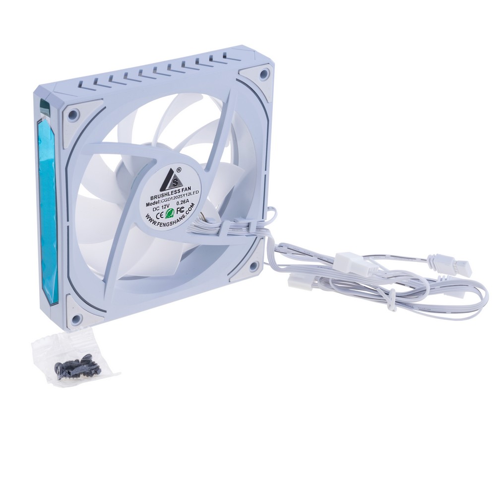 Вентилятор 120x120x25, 12VDC, з RGB підсвічуванням
