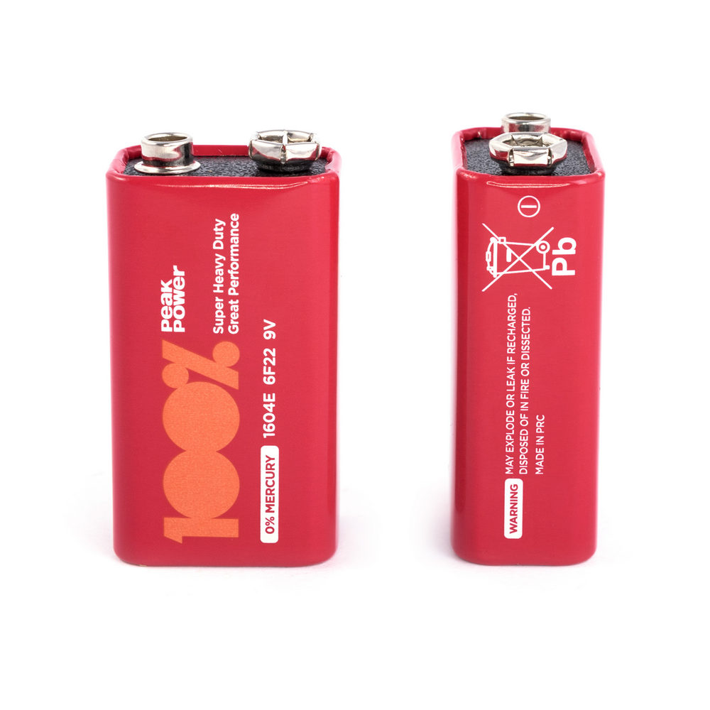 Batterie PP 1604E Zink-Kohle-Batterie, 9V-Block "Krona", 9V, GP, Peak Power,S1