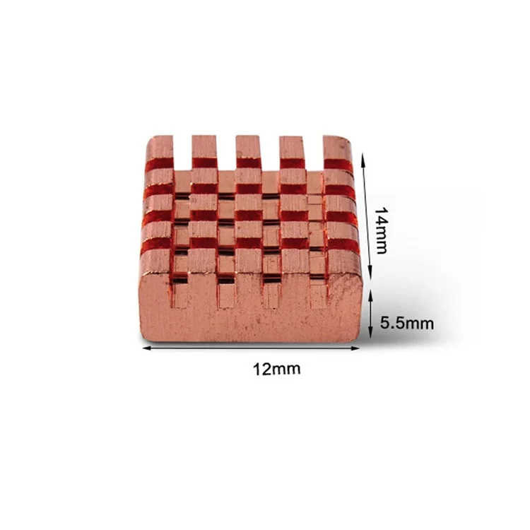 Радіатор мідний 14x14x6 mm Радіатор мідний 14x14x6 mm