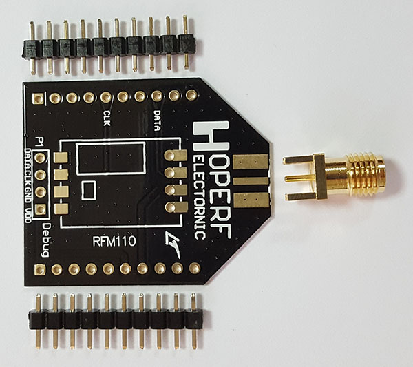 HopeDuino адаптер для радиомодуля RFM110W