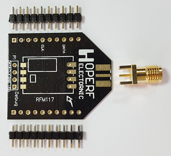 HopeDuino адаптер для радиомодуля RFM117W