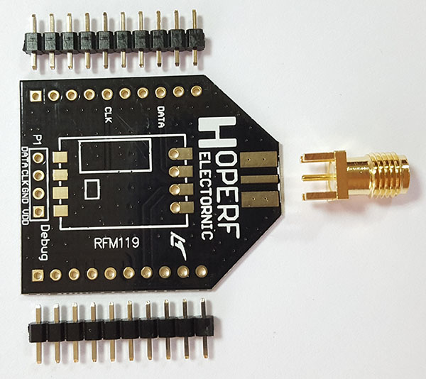 HopeDuino адаптер для радиомодуля RFM119W