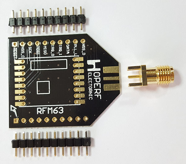 HopeDuino адаптер для радиомодуля RFM63W