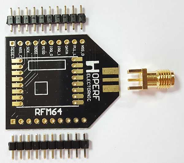 HopeDuino адаптер для радиомодуля RFM64W