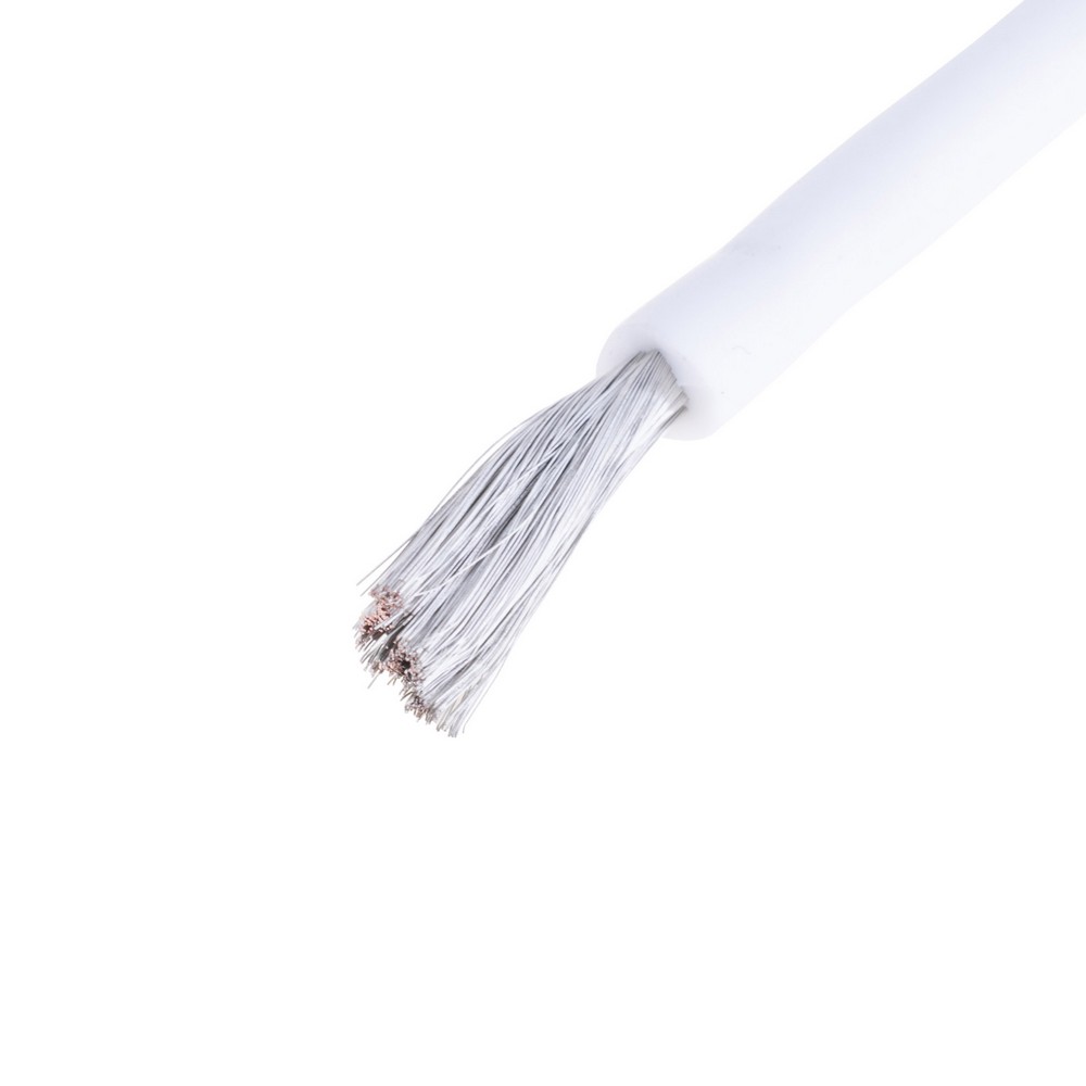 Силіконовий провід 12AWG (3.5mm²-680/0.08TS) білий Силіконовий провід 12AWG (3.5mm²-680/0.08TS) білий