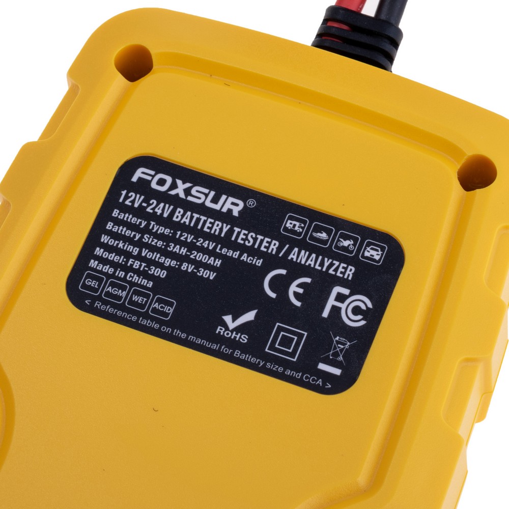 Тестер акумуляторних батарей 12V/24V AGM, VRLA, GEL, STD, EFB, FBT-300 Тестер акумуляторних батарей 12V/24V AGM, VRLA, GEL, STD, EFB, FBT-300