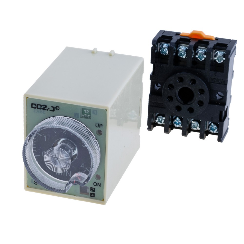Zeitrelais mit Einschaltverzögerung 12VDC, ST3P-AG 12VDC, 4M/40M/4H/24H