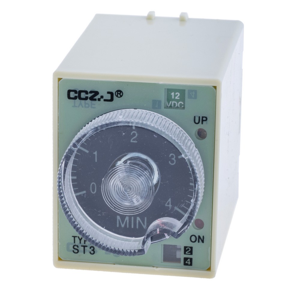Zeitrelais mit Einschaltverzögerung 12VDC, ST3P-AG 12VDC, 4M/40M/4H/24H