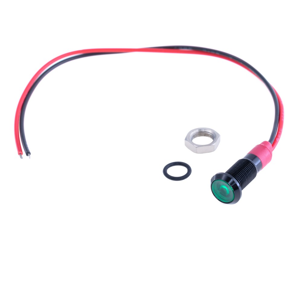 Індикаторна лампа 12V зелена GQ6F-DW/A